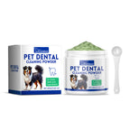 Fresh breath teeth cleaning powder box, jar, and measuring spoon
