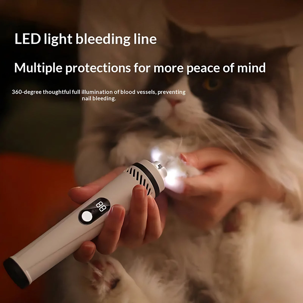 Pet Nail Grinder: Electric Nail Trimmer for Cats & Dogs Wagbase