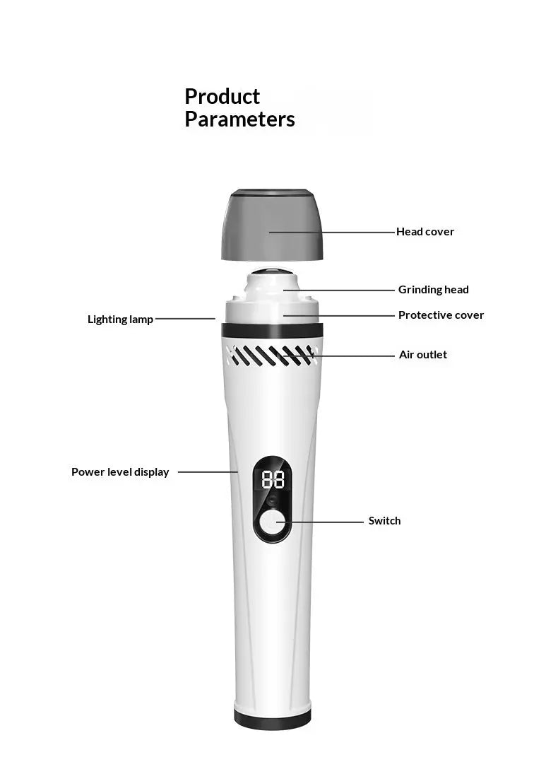 Pet Nail Grinder: Electric Nail Trimmer for Cats & Dogs Wagbase