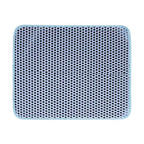 Light blue honeycomb cat litter mat, top view