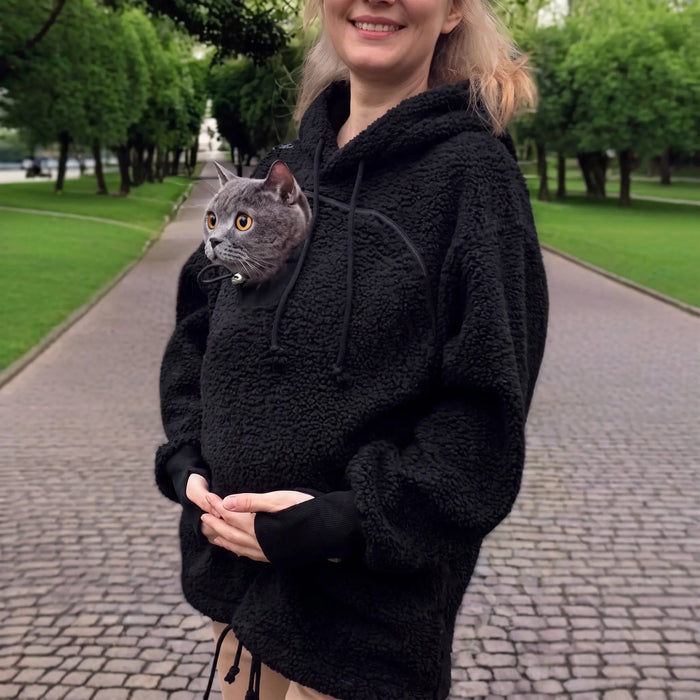 Pet Carrier Hoodie: Hands-Free Kangaroo Pocket for Cats & Small Dogs Wagbase