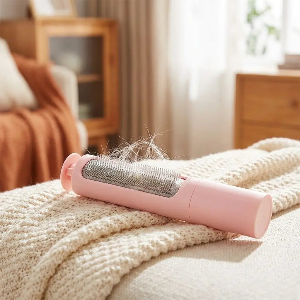 Reusable Pet Hair Remover Brush: Self-Cleaning Lint & Fur Remover Wagbase