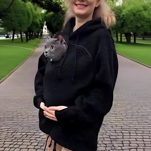 Pet Carrier Hoodie: Hands-Free Kangaroo Pocket for Cats & Small Dogs Wagbase