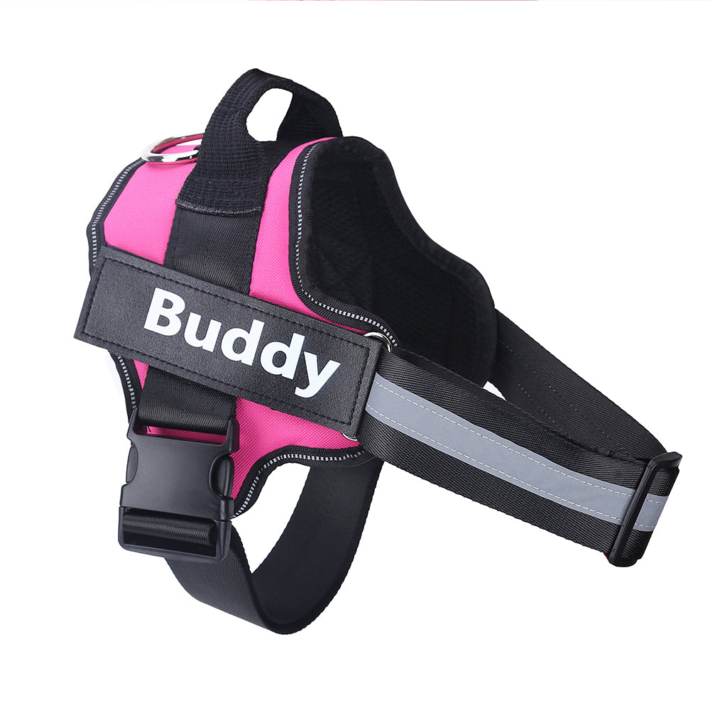 Wagbase no-pull dog harness in hot pink