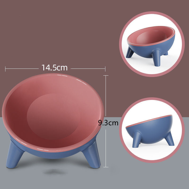 Wagbase raised feeding bowl set in red