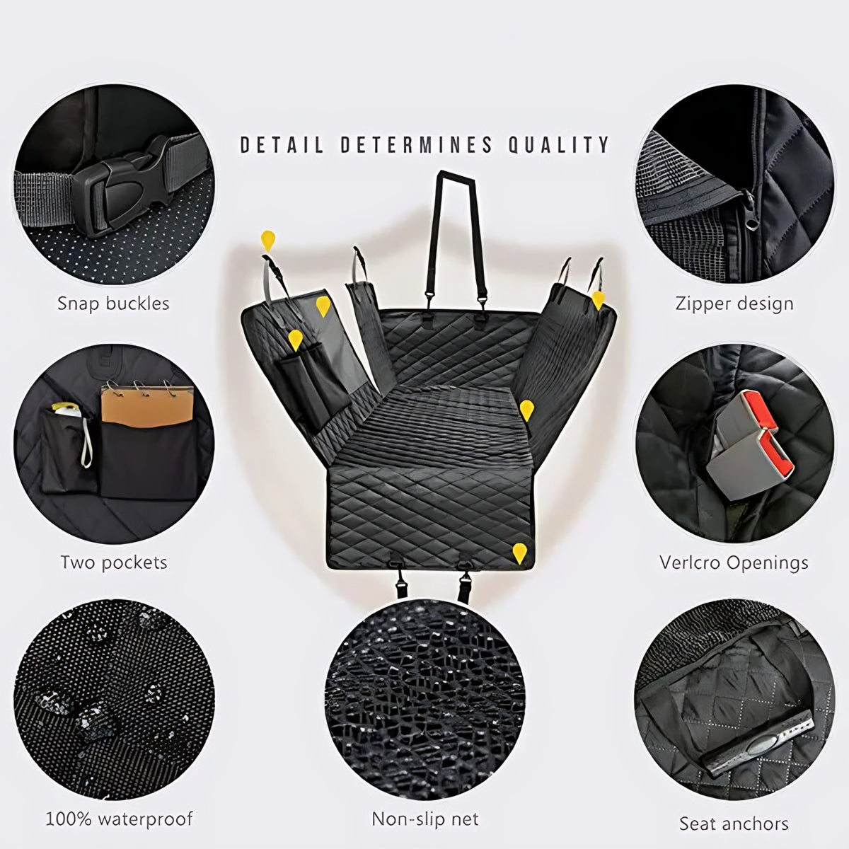 Waterproof Dog Car Seat Cover: Scratch-Resistant Back Seat Protector Wagbase