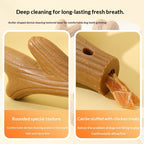 Wagbase wood chew toy in bone shape