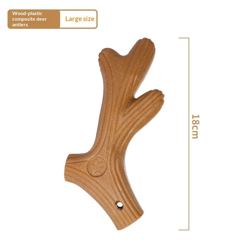 Wagbase wood chew bone size comparison, small and large